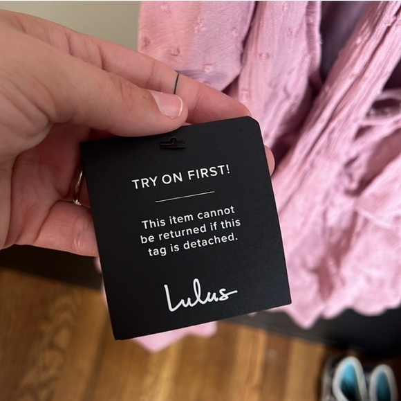 LULU'S Swiss dot mauve halter mini dress - Picture 7 of 7